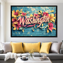 Floral Washington - NicheCanvas