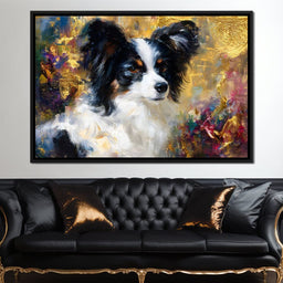 Golden Papillon Portrait Glow - NicheCanvas