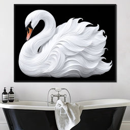 The Alabaster Swan Unfurled - TooplesArt - NicheCanvas