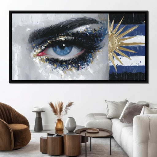 Golden Sun Blue Eye Canvas Print