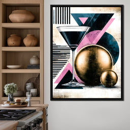 Midnight Toast to Golden Spheres - NicheCanvas