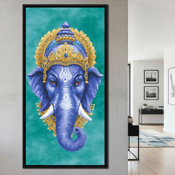 Royal Indigo Elephant Majesty - NicheCanvas