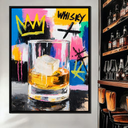 Whiskey Crown Pop Graffiti Scene - NicheCanvas