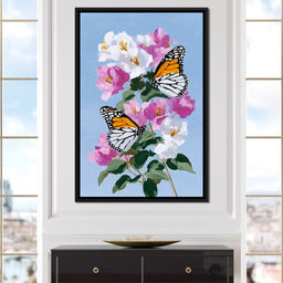 Monarch Duo Floral Skybound - NicheCanvas