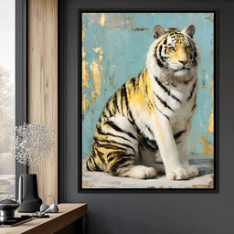 Regal Tiger Portrait Elegance - NicheCanvas