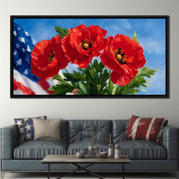 American Poppies in Bloom - NicheCanvas