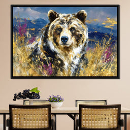 Golden Grizzly Mountain Calm - Neal Hackett - NicheCanvas