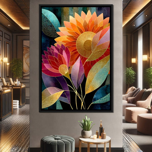 Radiant Blooming Spectrum Canvas Print