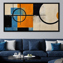 Geometric Orbit Mid Century Clash - NicheCanvas