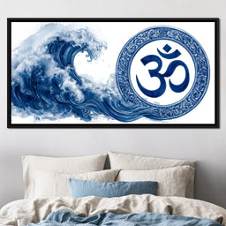 Indigo Om Mandala Meditation - NicheCanvas