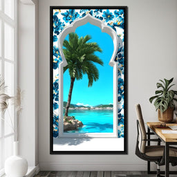 Tropical Window to Tranquility - NicheCanvas
