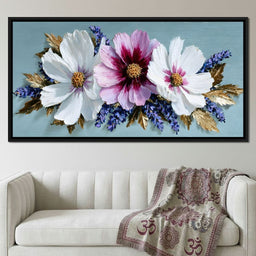 Impasto Floral Petals Bouquet - NicheCanvas