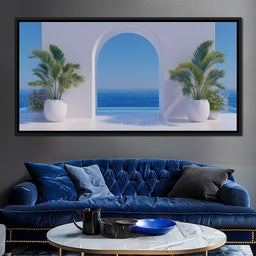 Mediterranean Tranquil Archway - NicheCanvas
