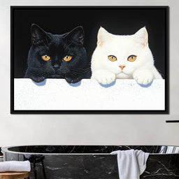 Feline Harmony Contrast - NicheCanvas