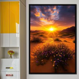 Golden Horizon Meadow Bloom - NicheCanvas