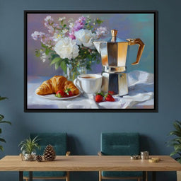 Morning Coffee Still Life Bloom - NicheCanvas