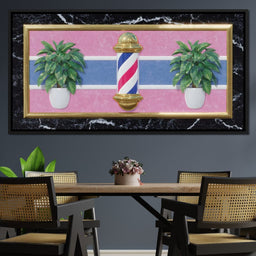 Retro Barber Pole Vaporwave Charm - NicheCanvas