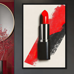 Radiant Lipstick Allure on Canvas - NicheCanvas