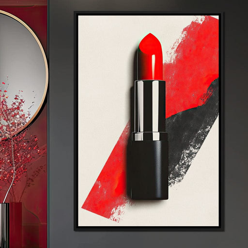 Radiant Lipstick Allure on Canvas Print