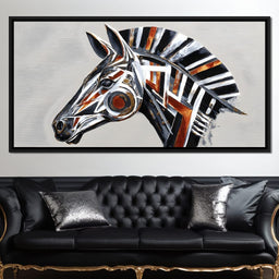 Chrome Horse Elegance - Alicia Smith - NicheCanvas