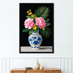 Floral Elegance in Blooming Vase - NicheCanvas