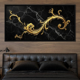 Baroque Flame on Obsidian Stone - TooplesArt - NicheCanvas