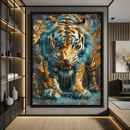 Majestic Radiance of a Golden Tiger Canvas Print
