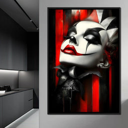 Gothic Harlequin Red Kiss - NicheCanvas