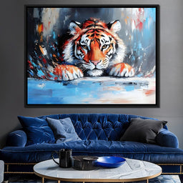 Majestic Tiger Brushstrokes - NicheCanvas