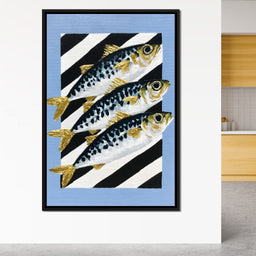 Golden Finned Trio of Tides - NicheCanvas