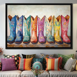 Western Boot Parade Harmony - NicheCanvas