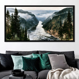 Where The Mountain River Bends - NicheCanvas
