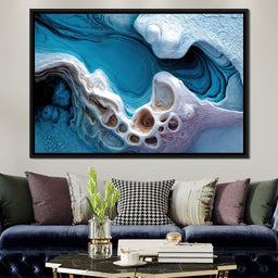 Glacial Coral Marbling - TooplesArt - NicheCanvas