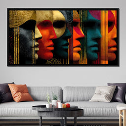 Faces of Colorful Reflections - NicheCanvas