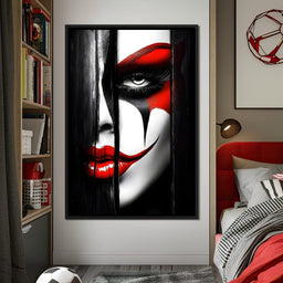 Monochrome Joker Reverie - NicheCanvas