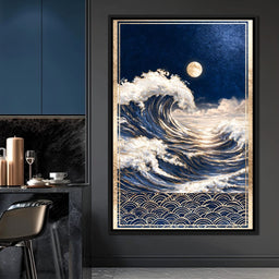 Golden Tide Under A Silent Moon - NicheCanvas