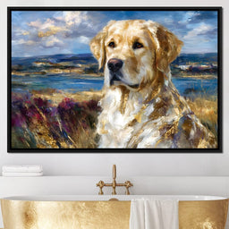 Golden Retriever Lakeside Watch - Neal Hackett - NicheCanvas