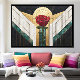 Golden Rose Radiance Reverie - NicheCanvas