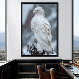 Majestic Winter Hawk Sentinel - NicheCanvas