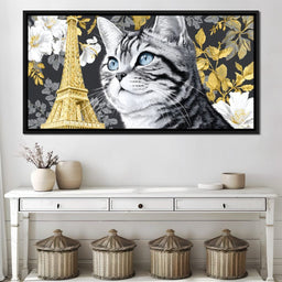Feline Elegance Parisian Dreams - NicheCanvas