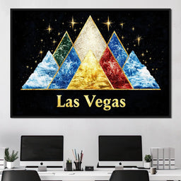 Vegas Golden Horizon of Night Stars - NicheCanvas