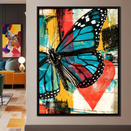 Neon Pulse Of A Painted Heart - NicheCanvas