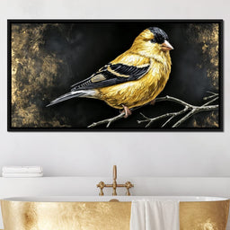 Gilded Feather Stillness - NicheCanvas