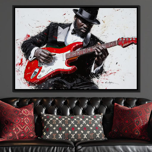 Electric Rhythm Portrait Canvas Print