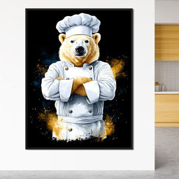 Polar Bear Chef - NicheCanvas
