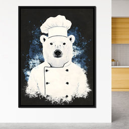 Polar Bear Chef Culinary Dreams - NicheCanvas