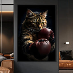 Cat Pugilist - NicheCanvas