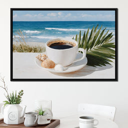 Morning Coffee By The Sea Shore - NicheCanvas