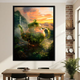 Emerald Teapot Rainforest Dream - NicheCanvas