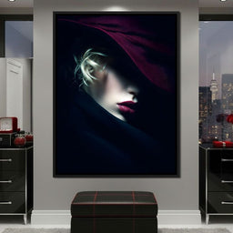 Noir Allure Under Silk Brim - NicheCanvas